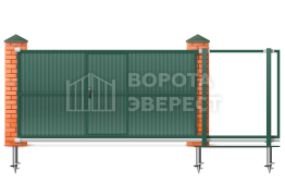 Раздвижные ворота Алютех 2100×3000 ВЭ-4610